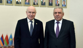 Ambassador V. Harutyunyan meets with CIS Secretary General S. Lebedev