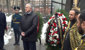 Ceremony of laying flowers and wreaths 