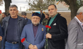 В Чечне состоялась церемония захоронения останков советских воинов
