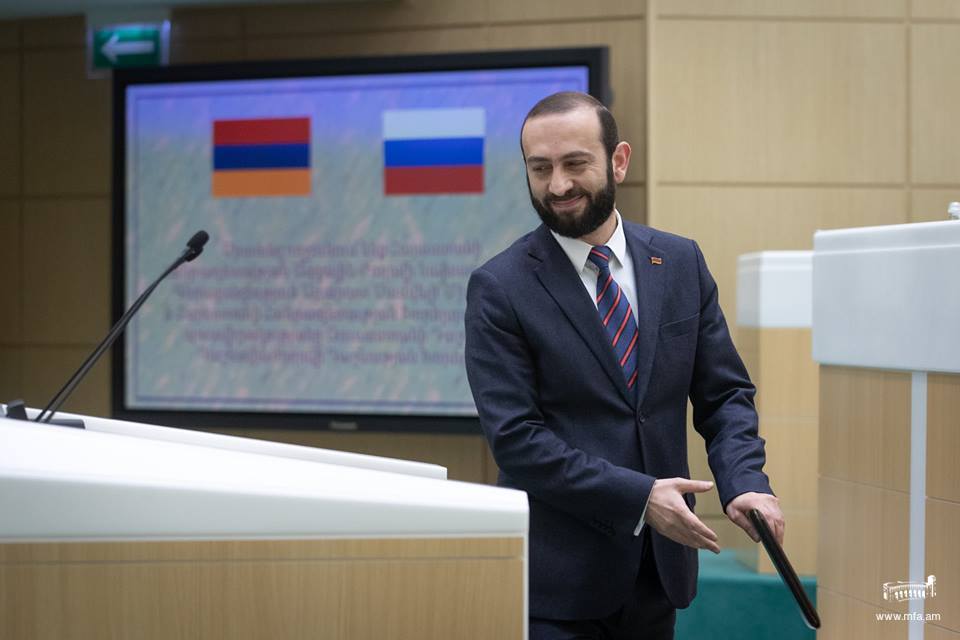 Speech by RA NA Speaker Ararat Mirzoyan at Sitting of RF FA Federation Council